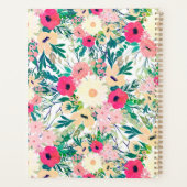 Hübsche farbige Blume Weiß Botanisch Planer (Rückseite)