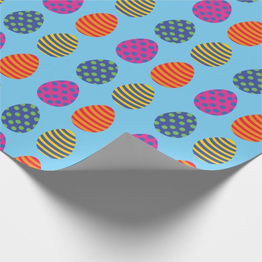 Hübsche, farbige Ostereier Geschenkpapier (Ecke)