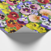 Hübsche farbige Stiefmütterchen Geschenkpapier (Ecke)