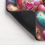 HÜBSCHE FARBIGE VALENTINSTAG HERZEN MOUSEPAD (Ecke)