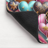 HÜBSCHE FARBIGE VALENTINSTAG HERZEN MOUSEPAD (Ecke)