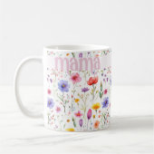 Hübsche Farbige Wildblume Muster Pink Mama Kaffeetasse (Links)