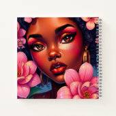 Hübsche farbrosa Blume Personalisiert Notizblock (Rückseite)