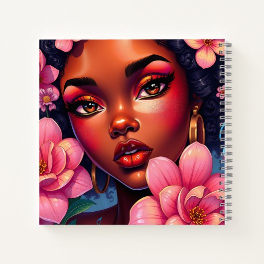 Hübsche farbrosa Blume Personalisiert Notizblock (Rückseite)