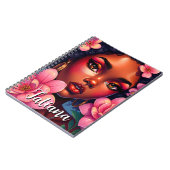 Hübsche farbrosa Blume Personalisiert Notizblock (Linke Seite)