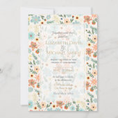 Hübsche Farbtöne, florweiße Farbe Einladung (Vorderseite)