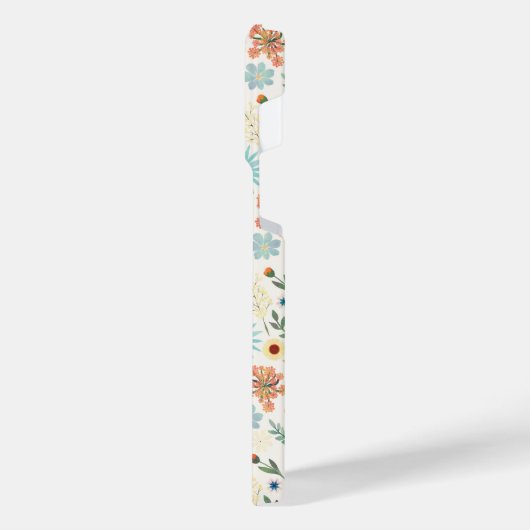 Hübsche Farbtöne, florweiße Farbe iPhone Hülle (Linke Seite)