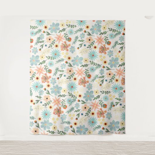 Hübsche Farbtöne, florweiße Farbe Wandteppich (Vorderseite)