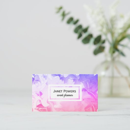 hübsche Farbtöne im rosa Kunsthandwerk Visitenkarte (Stehend Vorderseite)