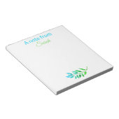 Hübsche Farbtöne von blaugrün Personalisiert Notizblock (angewinkelt)