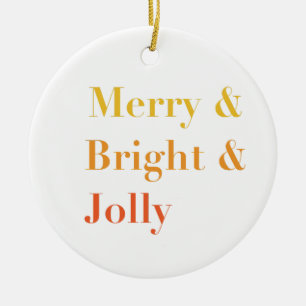 Hübsche Farbtypografie Merbright Weihnachten Keramik Ornament