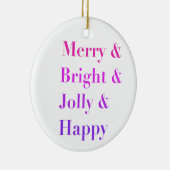 Hübsche Farbtypografie Merbright Weihnachten Keramik Ornament (Rechts)