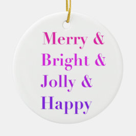 Hübsche Farbtypografie Merbright Weihnachten Keramik Ornament
