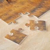 Hübsche Farm Art Angus Kuh bei Sonnenuntergang Puz Puzzle (Seite)