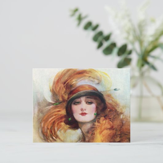 Hübsche Fashion der Flapper-Frauen in den 1920er J Postkarte (Stehend Vorderseite)
