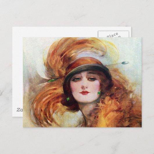 Hübsche Fashion der Flapper-Frauen in den 1920er J Postkarte (Vorne/Hinten)