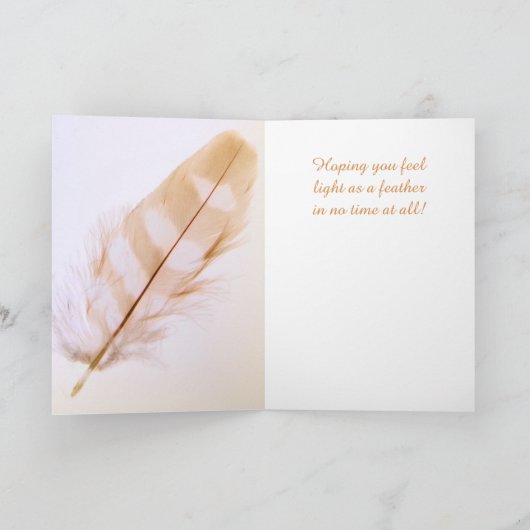 Hübsche Feather Nature wird gut Karte (Innenseite)