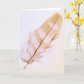 Hübsche Feather Nature wird gut Karte (Gelbe Blume)