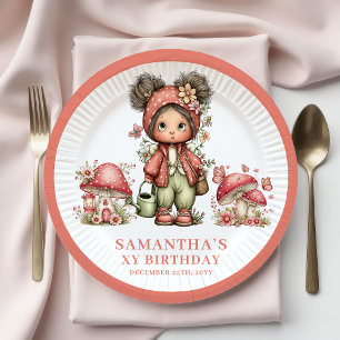 Hübsche Fee 6. Geburtstag Pastell Blumen Papier Te Pappteller