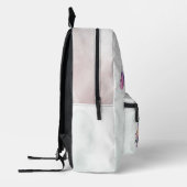 Hübsche Fee sitzt in einer Blume Bedruckter Rucksack (Links)