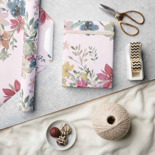 Hübsche FeldBlume beifügen Rosa Geschenkpapier (Kunsthandwerk)