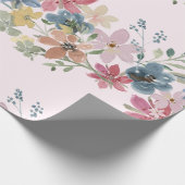 Hübsche FeldBlume beifügen Rosa Geschenkpapier (Ecke)