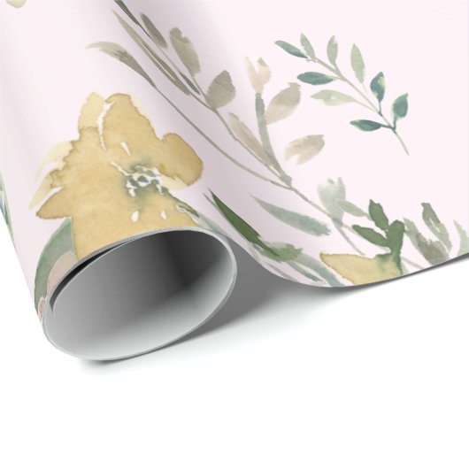 Hübsche FeldBlume beifügen Rosa Geschenkpapier (Rolleneckpunkt)