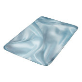 Hübsche Feminine Light Blue Imitats Satin Badematte (Schrägansicht)