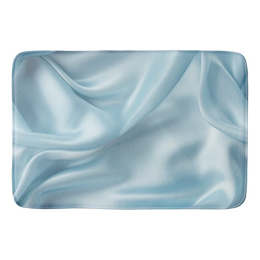 Hübsche Feminine Light Blue Imitats Satin Badematte (Vorderseite)