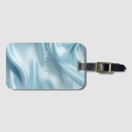 Hübsche Feminine Light Blue Imitats Satin Gepäckanhänger