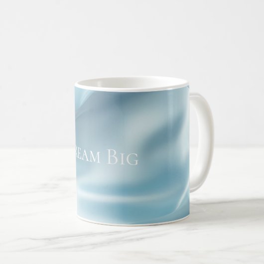 Hübsche Feminine Light Blue Imitats Satin Kaffeetasse (VorderseiteRechts)