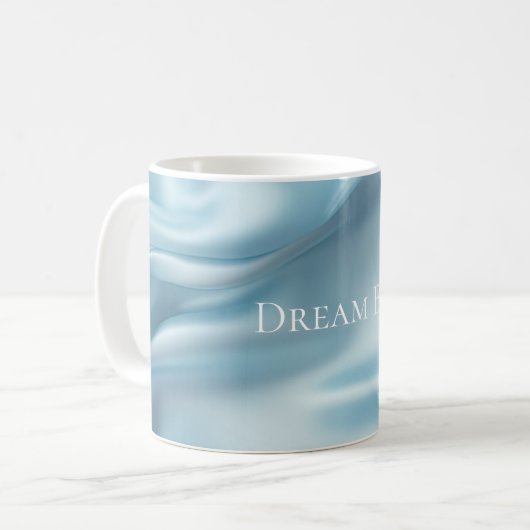 Hübsche Feminine Light Blue Imitats Satin Kaffeetasse (Vorderseite Links)