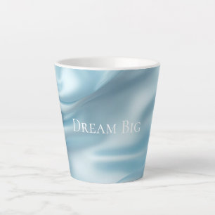 Hübsche Feminine Light Blue Imitats Satin Milchtasse