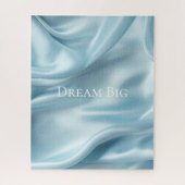 Hübsche Feminine Light Blue Imitats Satin Puzzle (Vertikal)