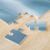 Hübsche Feminine Light Blue Imitats Satin Puzzle (Seite)