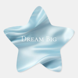 Hübsche Feminine Light Blue Imitats Satin Stern-Aufkleber