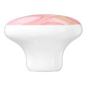 Hübsche Feminine Pink Pastel Hearts Kunst Keramikknauf (Seitenansicht)