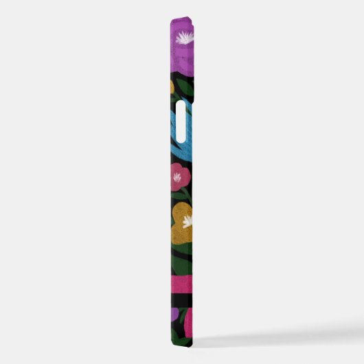 Hübsche, fett gestrichene Florals | Name iPhone Hülle (Rechte Seite)