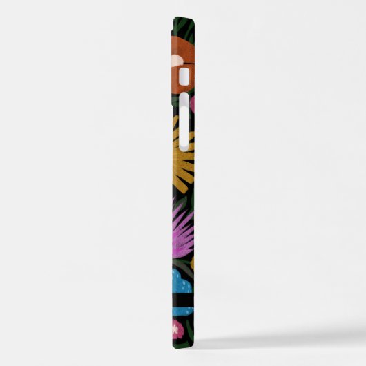Hübsche, fett gestrichene Florals | Name iPhone Hülle (Linke Seite)