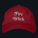 Hübsche Feuerzauberhexe Zitat Creme Red Bestickte Baseballkappe<br><div class="desc">Eine hübsche cremefarbene,  bestickte,  rote Baseballkappe mit dem Zitat Feuerzwitscher. Diese modernen Hexen können einem Namen oder einem anderen Text personalisiert werden. Eine witzige Geschenkidee.</div>