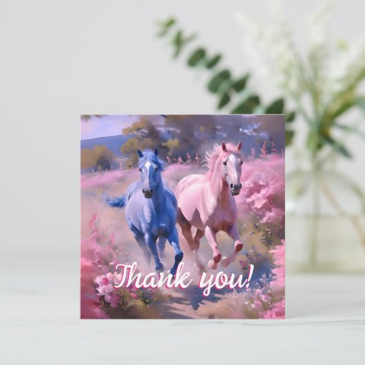 Hübsche Filtration oder Colt Dankeskarte (Stehend Vorderseite)