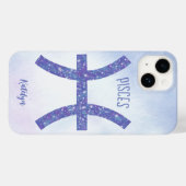 Hübsche Fische Astrologie Signieren Personalisiert Case-Mate iPhone Hülle (Rückseite (Horizontal))