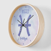 Hübsche Fische Astrologie Signieren Personalisiert Uhr (Winkel)