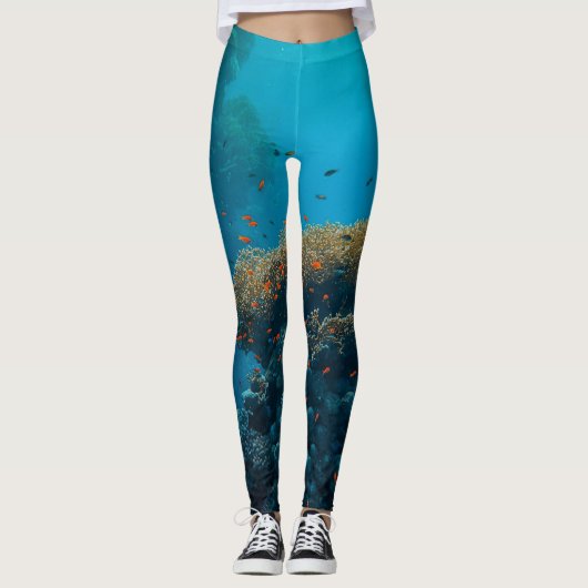 Hübsche Fische und Riffe Leggings (Vorderseite)