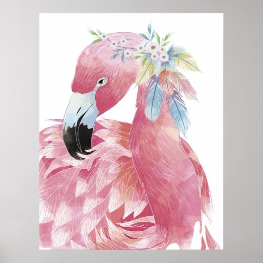 Hübsche Flamingo Art. 2 Poster (Vorne)