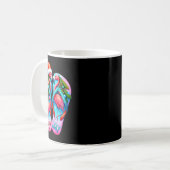 Hübsche Flamingo Flip Flops Tropischer Sommer Weih Kaffeetasse (Vorderseite Links)