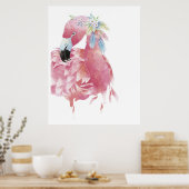 Hübsche Flamingo Kunst Poster (Küche)
