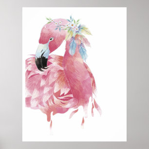 Hübsche Flamingo Kunst Poster