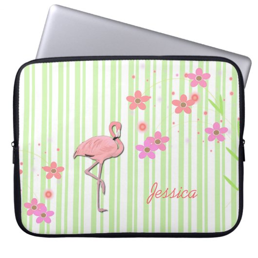 Hübsche Flamingo-Laptop-Abdeckung Laptopschutzhülle (Vorderseite)
