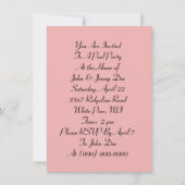 Hübsche Flamingos Pool-Party Einladungen (Rückseite)